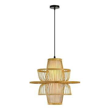 Κρεμαστό φωτιστικό οροφής PINCHOS 1xE27/40W/230V διάμετρος 45 cm μπαμπού