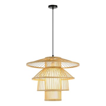 Κρεμαστό φωτιστικό οροφής PINCHOS 1xE27/40W/230V διάμετρος 50 cm μπαμπού