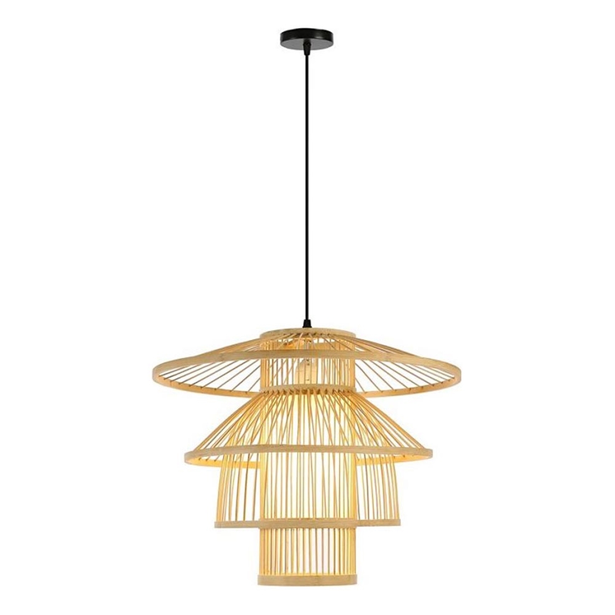 Κρεμαστό φωτιστικό οροφής PINCHOS 1xE27/40W/230V διάμετρος 50 cm μπαμπού