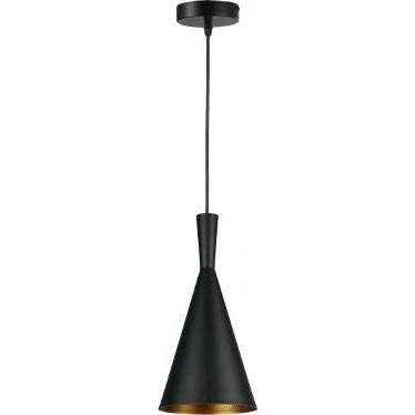 Κρεμαστό φωτιστικό οροφής PINIO 1xE27/60W/230V διάμετρος 19 cm μαύρο