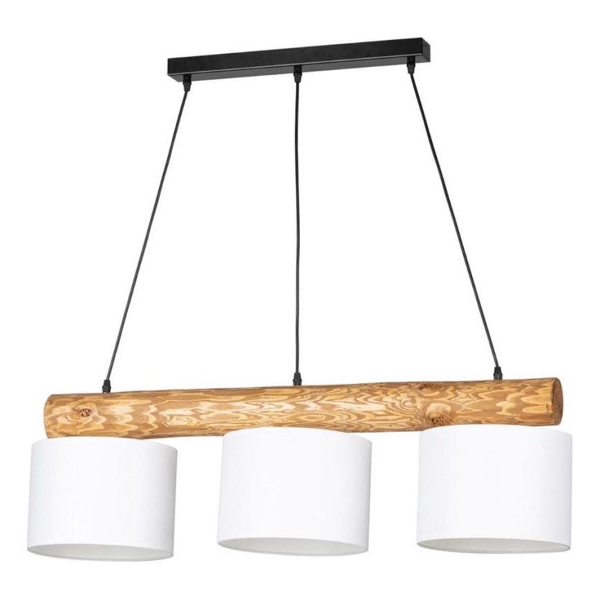 Κρεμαστό φωτιστικό οροφής PINO MIX 3xE27/40W/230V πεύκο