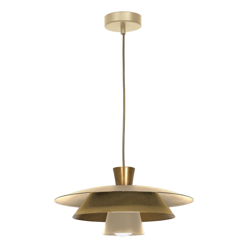 Κρεμαστό φωτιστικό οροφής PLATO 1xE27/15W/230V μπεζ/χρυσό