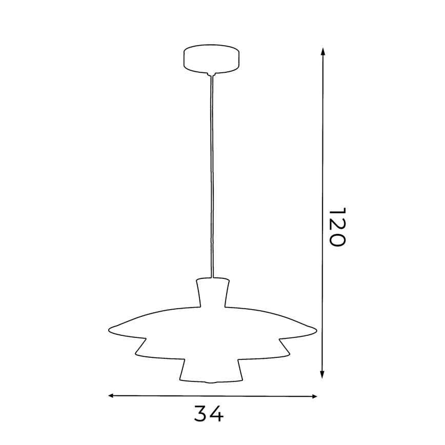 Κρεμαστό φωτιστικό οροφής PLATO 1xE27/15W/230V μπεζ/χρυσό