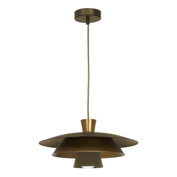 Κρεμαστό φωτιστικό οροφής PLATO 1xE27/15W/230V ορείχαλκος/χρυσό