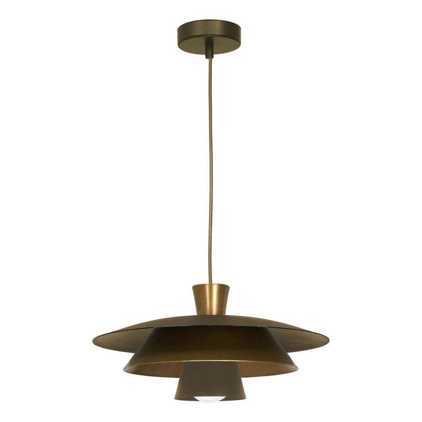 Κρεμαστό φωτιστικό οροφής PLATO 1xE27/15W/230V ορείχαλκος/χρυσό