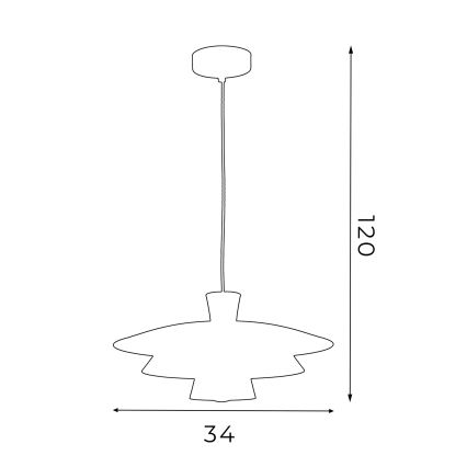 Κρεμαστό φωτιστικό οροφής PLATO 1xE27/15W/230V ορείχαλκος/χρυσό