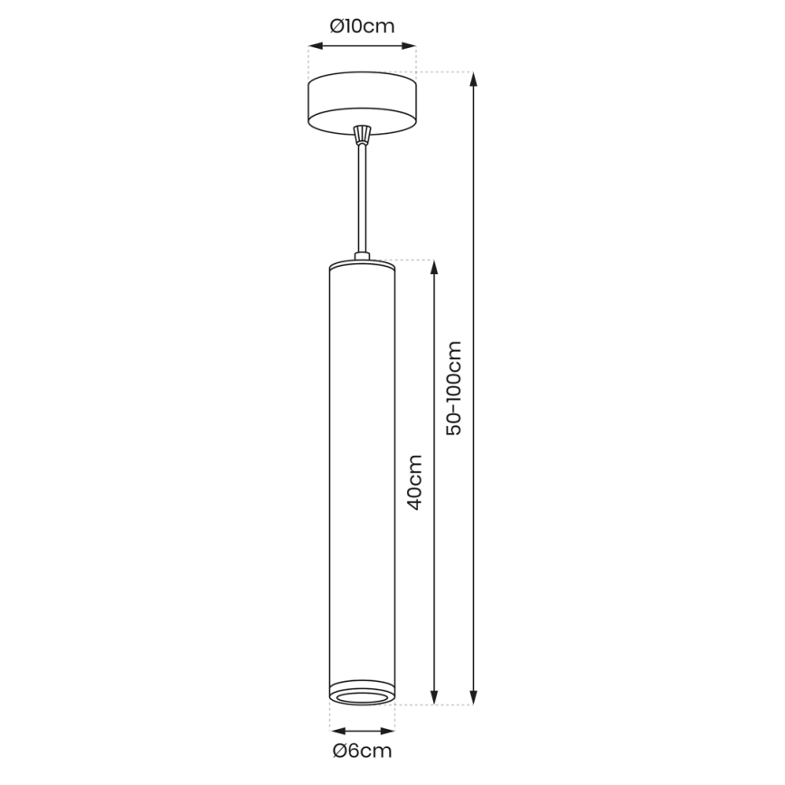 Κρεμαστό φωτιστικό οροφής PORTER 1xGU10/8W/230V λευκό