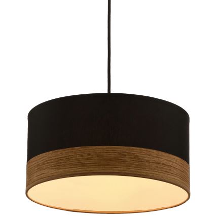 Κρεμαστό φωτιστικό οροφής PORTO 1xE27/60W/230V μαύρο/καφέ
