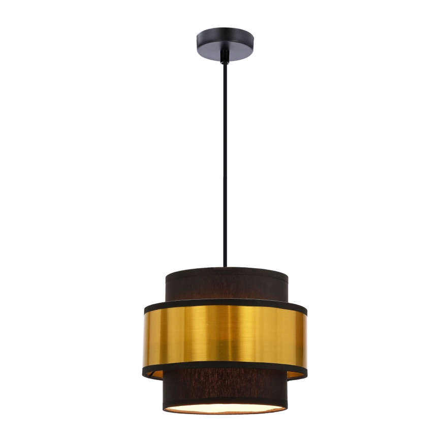 Κρεμαστό φωτιστικό οροφής PRESTIGE 1xE27/40W/230V χρυσαφί/μαύρο