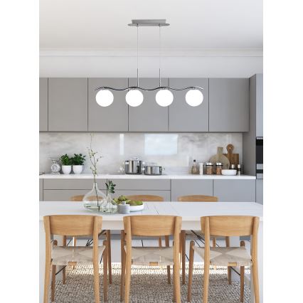 Κρεμαστό φωτιστικό οροφής RAMON 4xG9/40W/230V γυαλιστερό χρώμιο