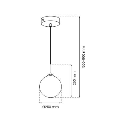 Κρεμαστό φωτιστικό οροφής REFLEX 1xE27/60W/230V δ. 25 cm