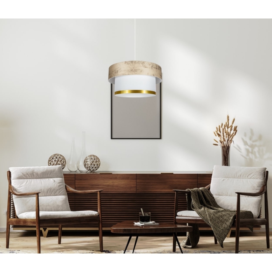 Κρεμαστό φωτιστικό οροφής RESSA 1xE27/60W/230V χρυσαφί