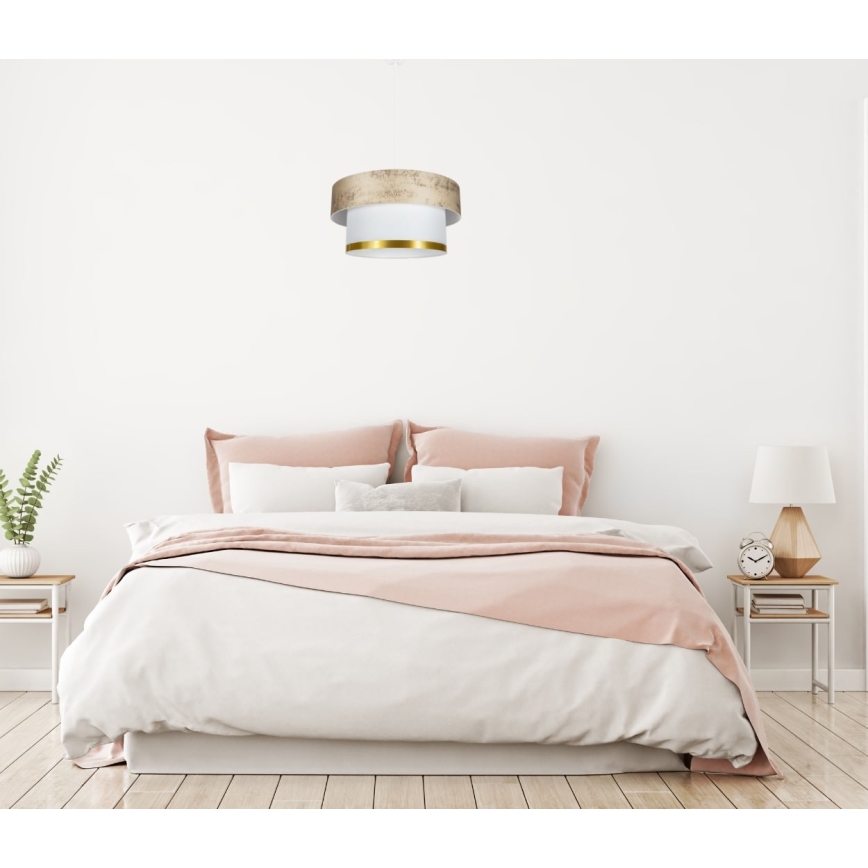 Κρεμαστό φωτιστικό οροφής RESSA 1xE27/60W/230V χρυσαφί