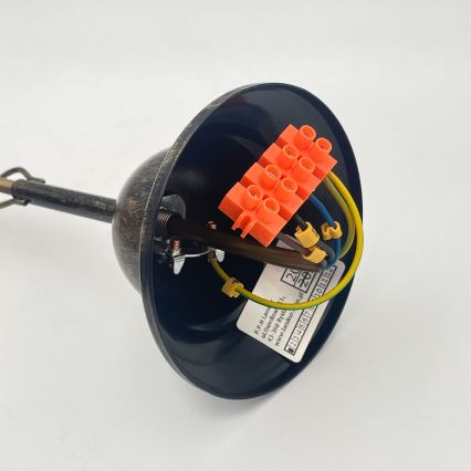 Κρεμαστό φωτιστικό οροφής RETRO 2xE27/60W/230V μπρονζέ/πατίνα
