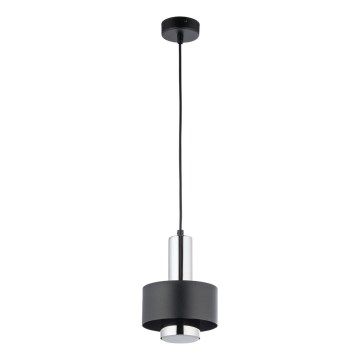 Κρεμαστό φωτιστικό οροφής RIF LUX 1xGX53/12W/230V διάμετρος 15 cm μαύρο/γυαλιστερό χρώμιο