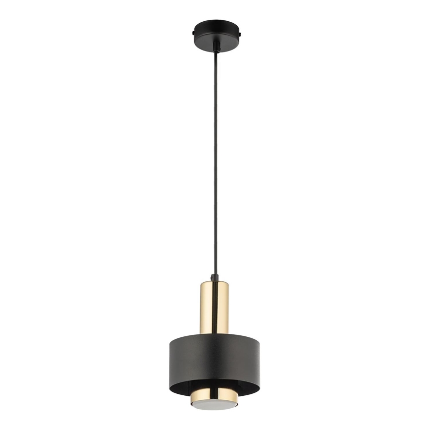 Κρεμαστό φωτιστικό οροφής RIF LUX 1xGX53/12W/230V διάμετρος 15 cm μαύρο/χρυσό