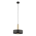 Κρεμαστό φωτιστικό οροφής RIF LUX 1xGX53/12W/230V διάμετρος 25 cm μαύρο/χρυσό