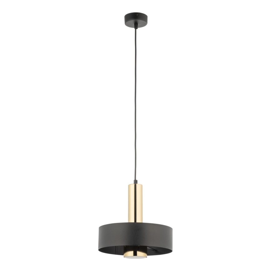 Κρεμαστό φωτιστικό οροφής RIF LUX 1xGX53/12W/230V διάμετρος 25 cm μαύρο/χρυσό