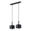 Κρεμαστό φωτιστικό οροφής RIF LUX 2xGX53/12W/230V μαύρο/γυαλιστερό χρώμιο