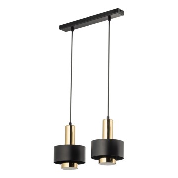 Κρεμαστό φωτιστικό οροφής RIF LUX 2xGX53/12W/230V μαύρο/χρυσό