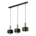 Κρεμαστό φωτιστικό οροφής RIF LUX 3xGX53/12W/230V μαύρο/χρυσό