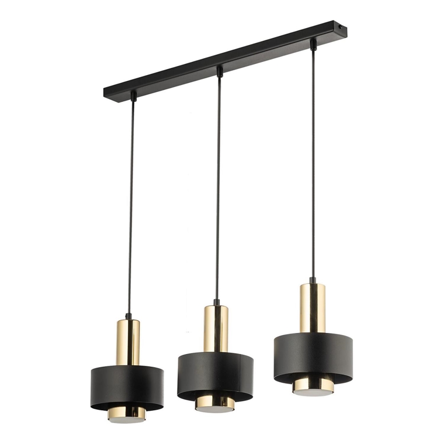 Κρεμαστό φωτιστικό οροφής RIF LUX 3xGX53/12W/230V μαύρο/χρυσό