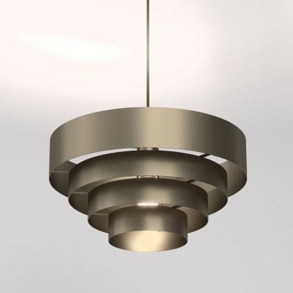 Κρεμαστό φωτιστικό οροφής RINGS 1xE27/15W/230V ορείχαλκος