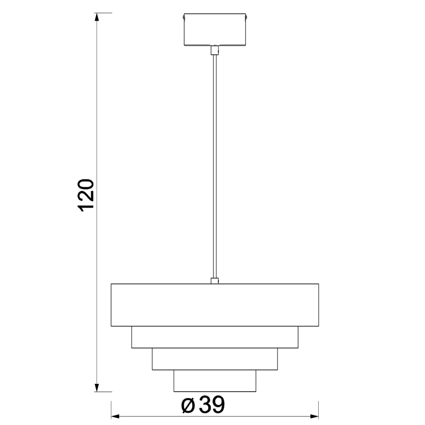 Κρεμαστό φωτιστικό οροφής RINGS 1xE27/15W/230V ορείχαλκος