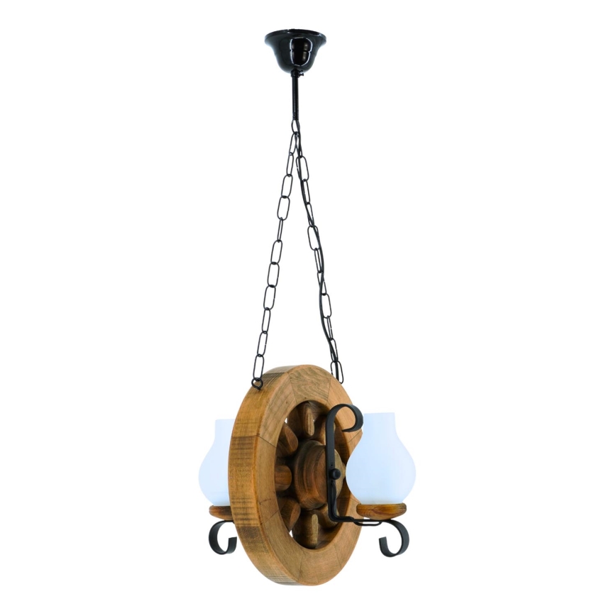 Κρεμαστό φωτιστικό οροφής ROATA 2xE14/40W/230V οξιά