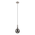Κρεμαστό φωτιστικό οροφής ROLLO 1xE14/5W/230V ματ χρώμιο/φιμέ