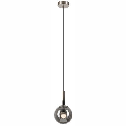 Κρεμαστό φωτιστικό οροφής ROLLO 1xE14/5W/230V ματ χρώμιο/φιμέ