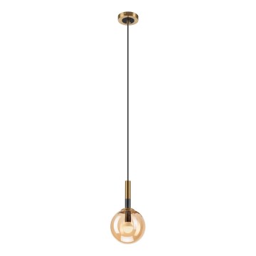 Κρεμαστό φωτιστικό οροφής ROLLO 1xE14/5W/230V χρυσό/φιμέ μπεζ