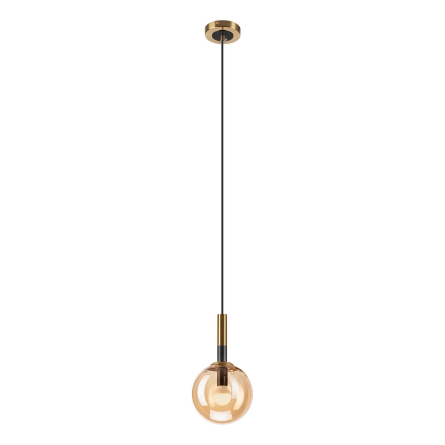 Κρεμαστό φωτιστικό οροφής ROLLO 1xE14/5W/230V χρυσό/φιμέ μπεζ