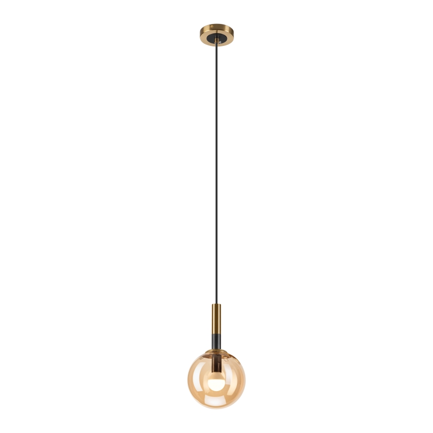 Κρεμαστό φωτιστικό οροφής ROLLO 1xE14/5W/230V χρυσό/φιμέ μπεζ