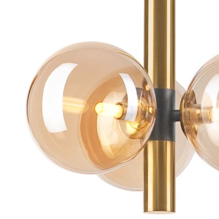 Κρεμαστό φωτιστικό οροφής ROLLO 3xG9/5W/230V χρυσό/φιμέ μπεζ