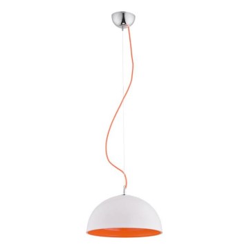Κρεμαστό φωτιστικό οροφής RONNIE 1xE27/15W/230V λευκό/πορτοκαλί
