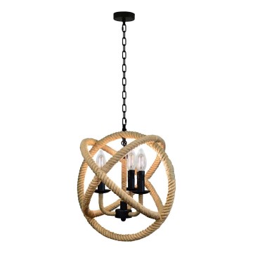 Κρεμαστό φωτιστικό οροφής ROPE GLOBO 3xE14/10W/230V