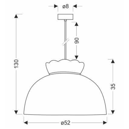 Κρεμαστό φωτιστικό οροφής ROSSINI 1xE27/40W/230V
