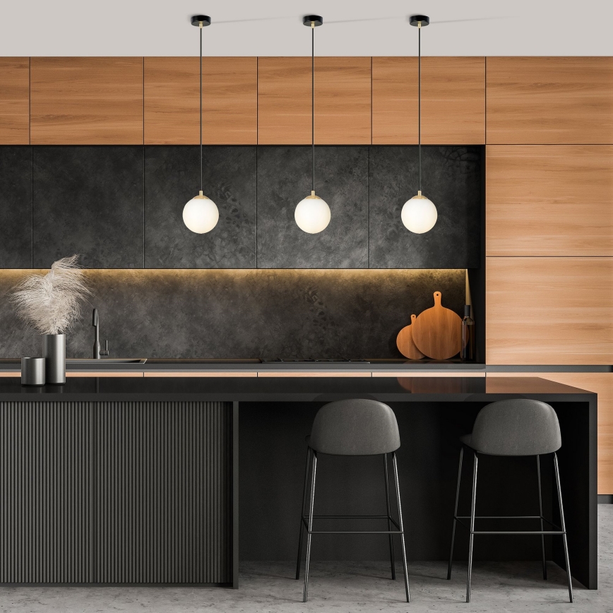 Κρεμαστό φωτιστικό οροφής ROYAL 1xE14/10W/230V διάμετρος 14 cm μαύρο