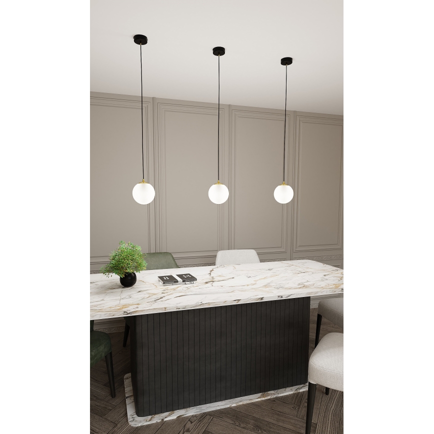 Κρεμαστό φωτιστικό οροφής ROYAL 1xE14/10W/230V διάμετρος 14 cm μαύρο