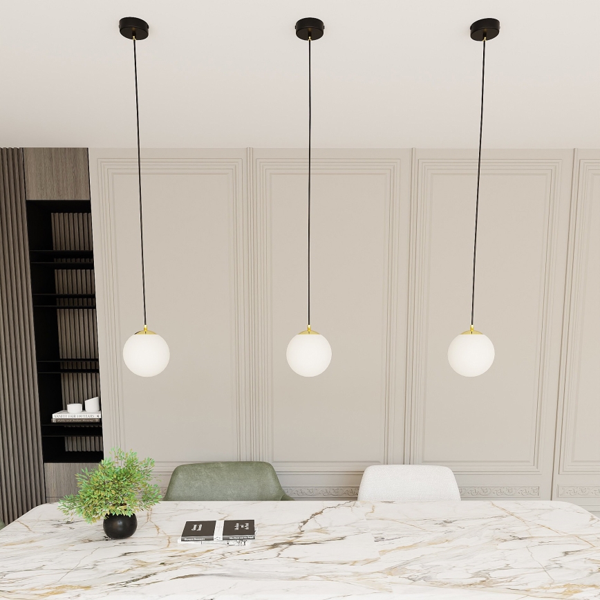 Κρεμαστό φωτιστικό οροφής ROYAL 1xE14/10W/230V διάμετρος 14 cm μαύρο