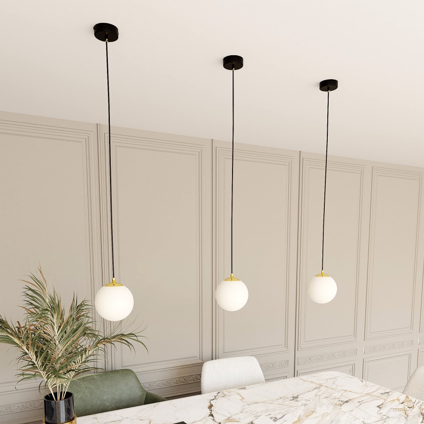 Κρεμαστό φωτιστικό οροφής ROYAL 1xE14/10W/230V διάμετρος 14 cm μαύρο