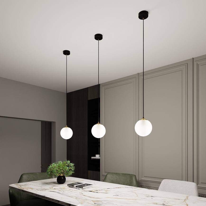 Κρεμαστό φωτιστικό οροφής ROYAL 1xE14/10W/230V διάμετρος 14 cm μαύρο