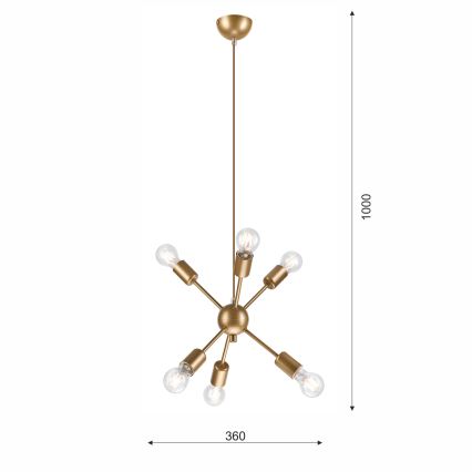 Κρεμαστό φωτιστικό οροφής RUBY 6xG9/60W/230V