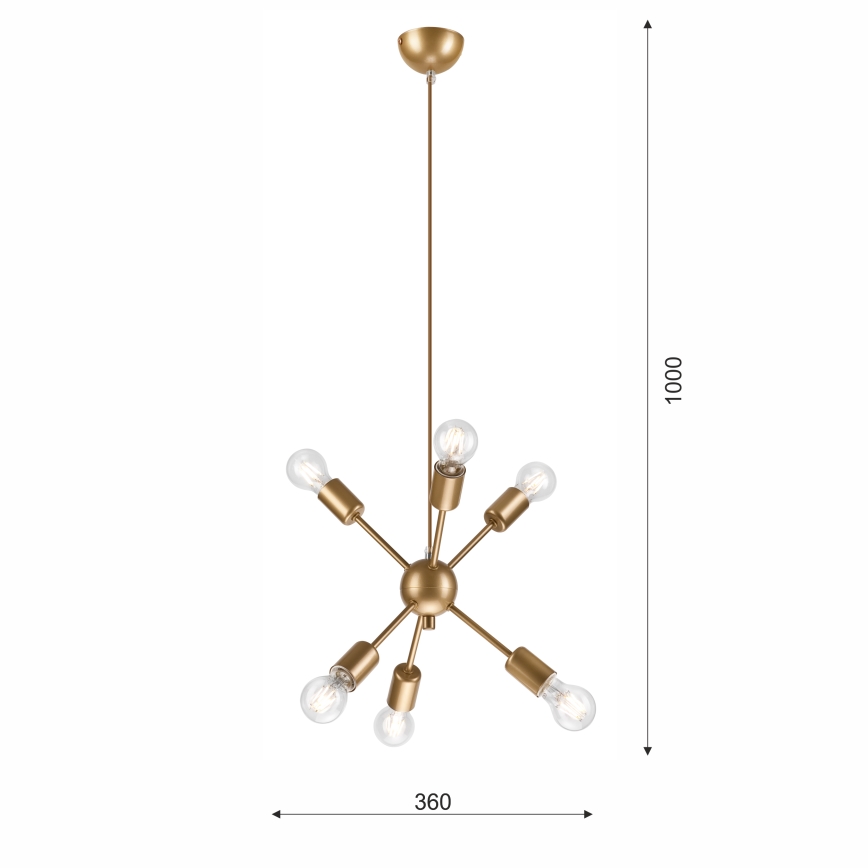 Κρεμαστό φωτιστικό οροφής RUBY 6xG9/60W/230V