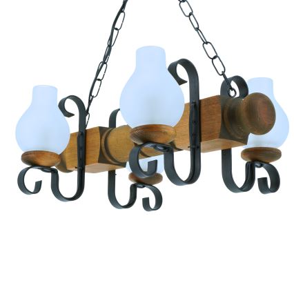 Κρεμαστό φωτιστικό οροφής RUSTIC 4xE14/40W/230V οξιά - FSC πιστοποιημένο
