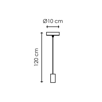 Κρεμαστό φωτιστικό οροφής SAGA 1xE27/40W/230V μάρμαρο