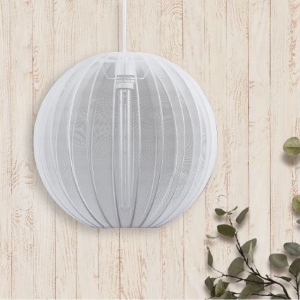 Κρεμαστό φωτιστικό οροφής SENSAI 1xE27/20W/230V διάμετρος 40 cm λευκό