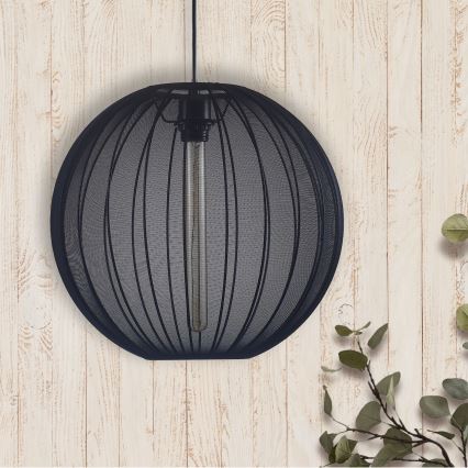 Κρεμαστό φωτιστικό οροφής SENSAI 1xE27/20W/230V διάμετρος 40 cm μαύρο
