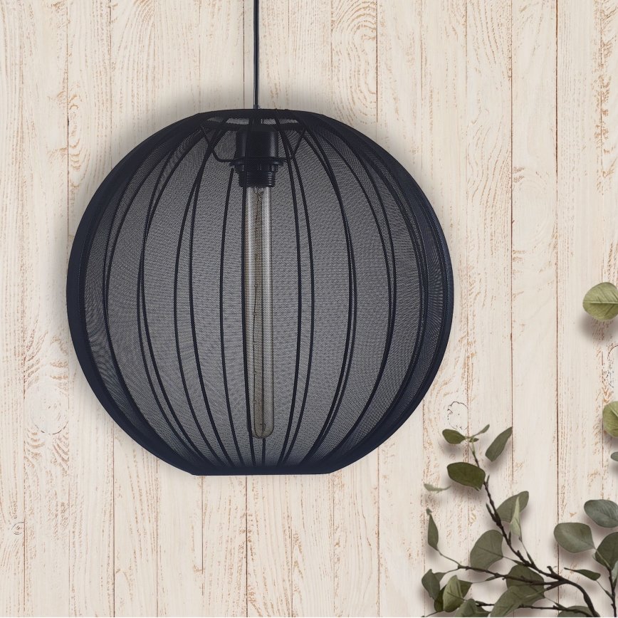 Κρεμαστό φωτιστικό οροφής SENSAI 1xE27/20W/230V διάμετρος 40 cm μαύρο